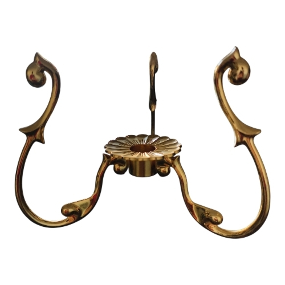 Vintage PartyLite Solid Brass Reversible Candle Holder Floral Home Decor